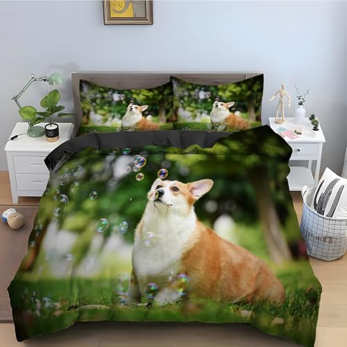 Housse de couette 220x240 microfibre douce avec fermeture éclair pratique