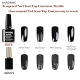 Kanorine Top Coat Gel Nail Polish, UV LED Soak-Off No Wipe TOP COAT,High Gloss Long Wearing,Cruelty Free,Vegan,Lacquer Manicure Nail Sarlon Art - Image 5