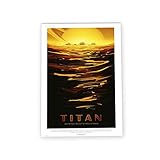  Titan Poster - Póster de la NASA Exoplanet Travel Print/Art/Wall Art (20,3 x 30,5 cm)