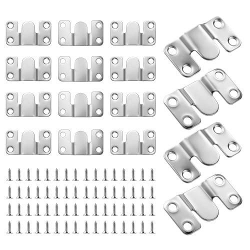 Image of Flush Mount Brackets, Stainless Steel, 53x30mm, 16Pcs (8 Pairs)