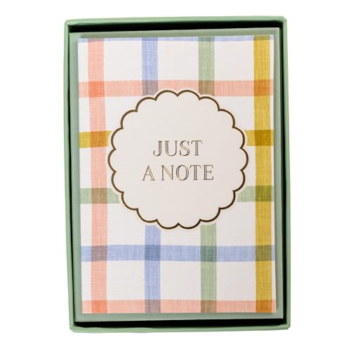 Image of Graphique Plaid Boxed Cards Set, Pack of 16, Blank Inside, All Occasion Greetings, 3.25 inch x 4.75 inch