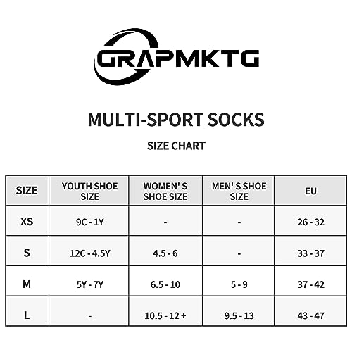 Grapmktg 3 Pack Soccer Baseball Softball Socks For Youth Boys Girls Knee High Football Socks For Kids Black Small thumb #2