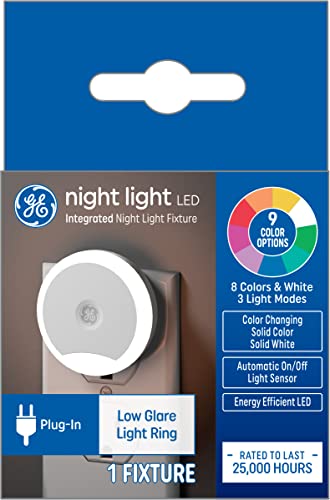 GE Lighting LED Night Light, Color Changing, Plug-In Ring Fixture (1 Pack) #1