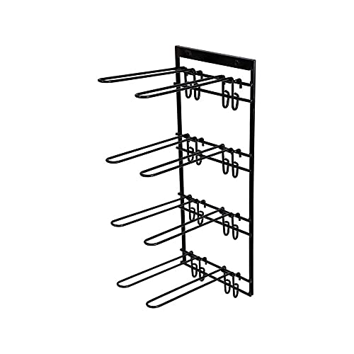 EASY-UP Horse Boot Rack | Holds 4 Pairs of Boots | Mountable & Collapsible Design | Color Black
