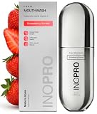 Picture of INOPRO Foam Mouthwash with Nano-Hydroxyapatite, Xylitol, Hyaluronic Acid, Vinamin C, Alcohol Free, Fluoride Free Oral Rinse Portable Travel Size - Strawberry Sorbet, 2.03 fl oz