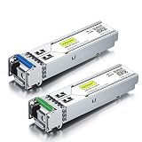 10Gtek EIN Paar 1Gb SFP Bidi Transceiver 20km, 1000Base-BIDI Singlemode Simplex LC Modul, 1550nm/1310nm, DDM, Kompatibel für Cisco, Ubiquiti UniFi UF-SM-1G-S, Mikrotik, Netgear, Open Switch
