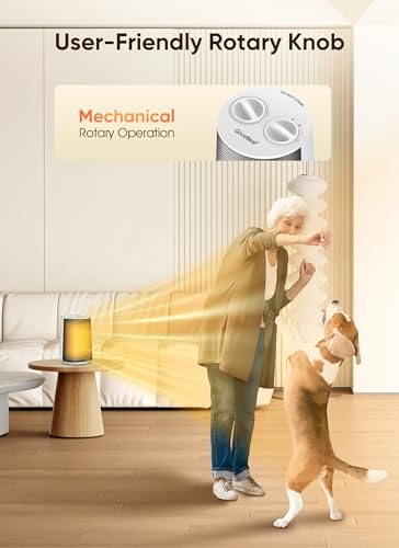 Image of GiveBest Portable Space Heater - 1500W Quiet & Energy Efficient Overheat & Tip-Over Protection, Fast Heating PTC Technology, Ideal for Bedroom, Office & Desk Use, White