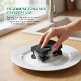 Gąbka do mycia naczyń, 18 sztuk, czarna, 10 × 7 × 4,5 cm, gąbka kuchenna, nadaje się do prania, gąbka do czyszczenia garnków, gąbka do czyszczenia naczyń, do kuchni, szorowania garnków