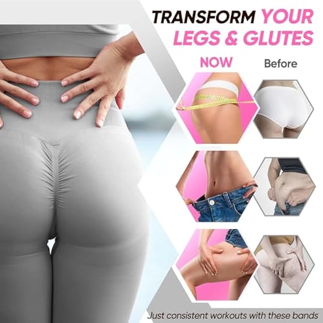 Ankle Resistance Bands with Cuffs, Workout Sets for Women, Resistance Bands for Working Out, Exercise Band for Leg Booty, Home Gym Workout Equipment, Ankle Weights Fitness Band Set