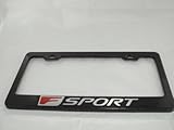 F Sport 4K Gloss Black Carbon Fiber License Plate Frame with Black Caps fit Lexus