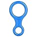 QANYEGN Climbing Rappel 8 Ring, Climbing Rappel Descender Ring, Climb Aluminum Figure 8 Descender Rigging Rock Climbing Rescue Gear for Belay Device(Blue)