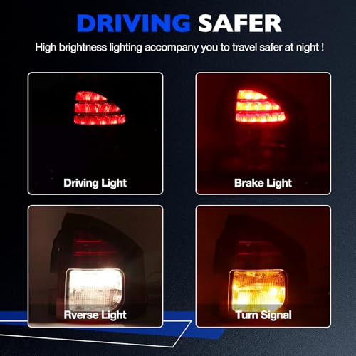 Misakomo Taillights Assembly for 2014 2015 2016 2017 JEEP Compass - LED Taillights Replaces 5272908AA 5272908AB CH2801204 - Tail Lamp Rear Right Passenger Side RH by Misakomo - Image 2