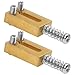 Yootones 6Pcs Brass Tremolo Bridge Saddles Compatible with Strat Stratocaster Tele Telecaster Electric Guitar