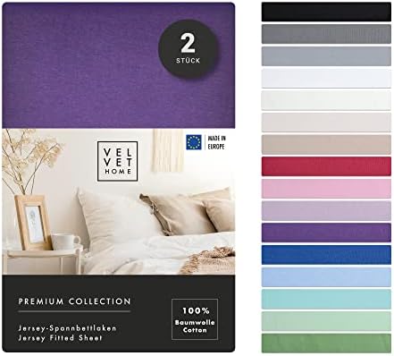 VelvetHome Dziecięce Prześcieradło z gumką 60x120cm | 100% Bawełna czesana | Made in EU | 165gsm | Prześcieradło 60x120 | na łóżeczko dziecięce 60x120 | Jakość Premium | Piękne Kolory