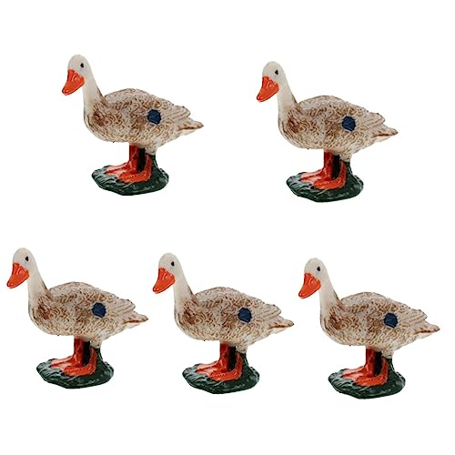 Ciieeo 5pièces Figurine Canard Réaliste pour Décoration De Jardin Sculpture Animale pour Aménagement Paysager Idéale pour Bassin Jardin