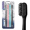 Oral-B Pro Whitening Brilliance Toothbrushes, Extra Soft, Black, Coral and Teal, 4 Count