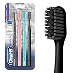 Oral-B Pro Whitening Brilliance Toothbrushes, Extra Soft, Black, Coral, and Teal, 4 Count