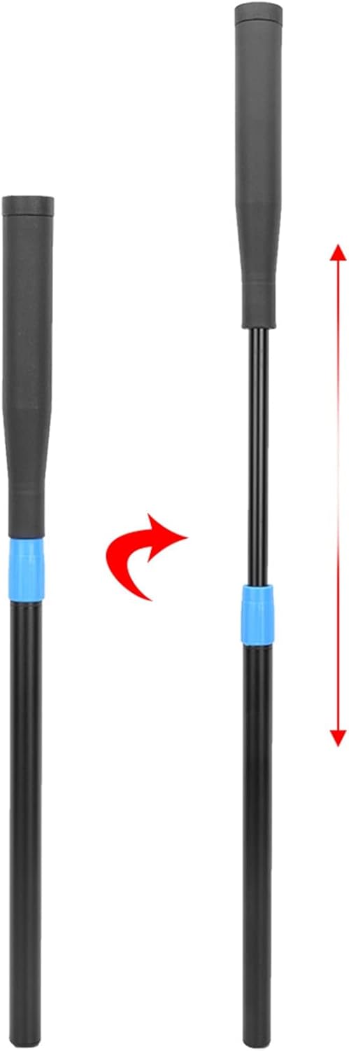 Pssopp Aluminum Pool Stick Snooker Cue Extension, Aluminum Pool Stick Lengthener Telescopic Billiards Rod for Comfort Control Snooker Cues Billiards Equipment