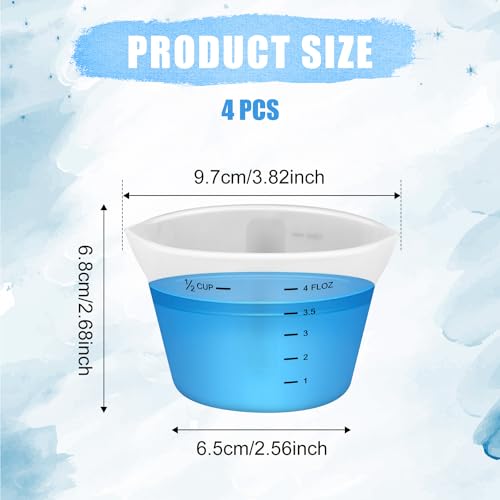 4 vasos medidores de silicona para lavandería 125 ml miniatura 2