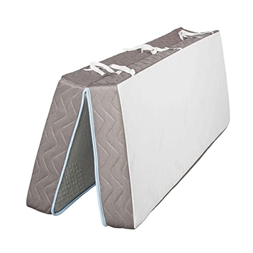 Someo - Matelas clic clac 100% Latex 7 Zones 120x190 en Latex - Blanc Cover