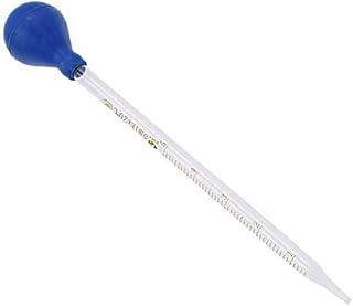 Yevison 5ml Glass Scale Line Dropper Pipette Lab Dropper Dropping Pipet Blue Rubber Head Pipettors Stylish and Popular
