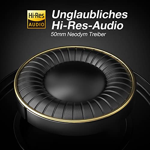 OneOdio Over Ear Kopfhörer mit Kabel, HiFi Studiokopfhörer mit Hi-Res, 50mm Treiber, Share-Port...