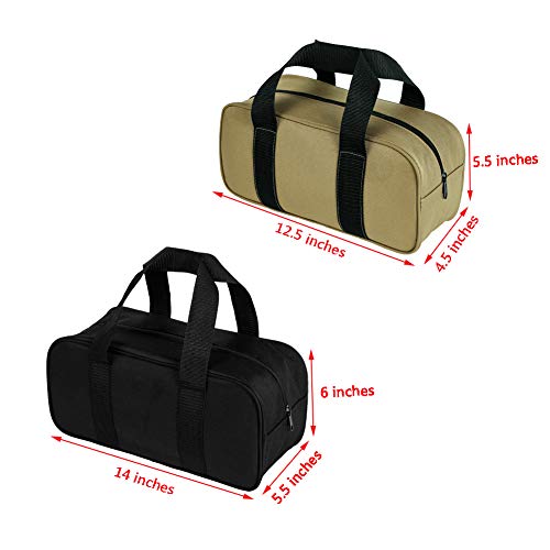 Yelaiyehao Tool Bags 2-Piece Toolbag Organizer Wide Open Mouth Storage (A, Balack+Yellow) #TOP1