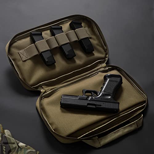 Livans Tactical Pistol Gun Case, Padded Handgun Case Double Pistol Wallet Handgun Pistol Soft Case Rectangle Handgun Pouch #TOP4