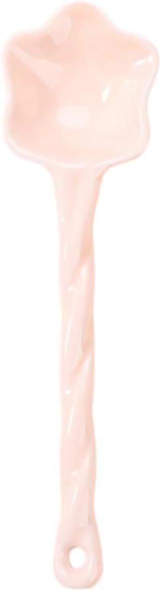 Girl's lovely ceramic spoon household star mixing spoon-yellow