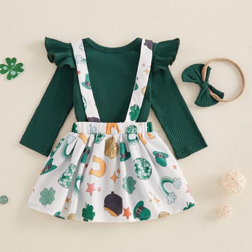 Christmas Baby Girl Outfit Newborn Cute Elk Fly Sleeve Romper Overall Dress Infant Girls Fall Winter Skirt Set