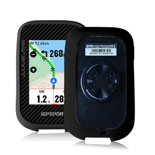 For iGPSPORT BSC300T 用 ケース カバー 【NOUKAJU】 シリコン 保護ケース ストラップ付き 落下防止 キズ防止 耐衝撃 装着充電可能 防水 防塵 (ブラック)（Amazon）