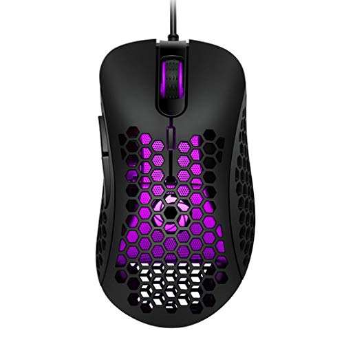 IPOTCH V18 verdrahtete hohl Loch Maus leichte verdrahtete hohl Maus für Gaming DPI einstellbare 6 Tasten verdrahtete Maus - Schwarz