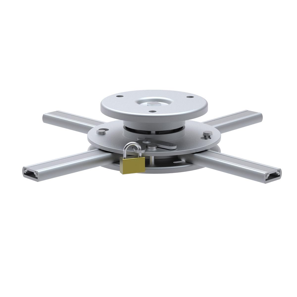 KIMEX - Supporto da soffitto per videoproiettore - Altezza 6cm - Diametro di fissaggio 16-33cm - Sistema antifurto - 052-1000