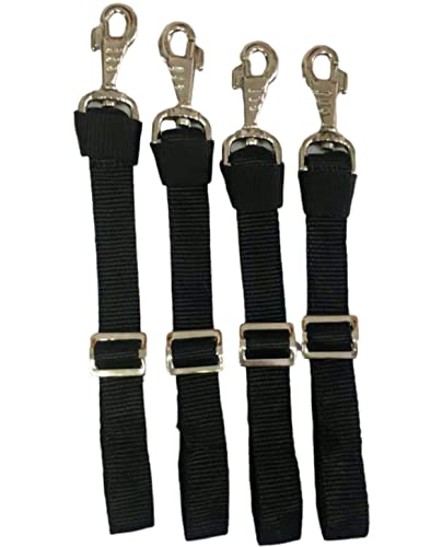 Majestic Ally 1200D 29"X19" Horse Stall Guard With Adjustable Straps And Hardware (Grey Black) #TOP6
