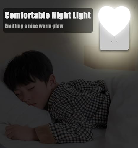 Image of INZU Night Lights Plug into Wall, LED Night Light for Kids, Cute Nightlight with Auto Dusk to Dawn Sensor, LED Nightlight with Soft Warm Light for Bedroom, Nursery, Bathroom, Hallway (White)