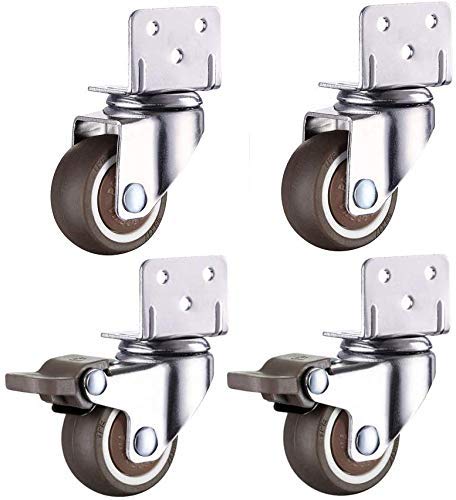 Roulettes de remplacement universel 160 kg silencieuses avec frein de blocage