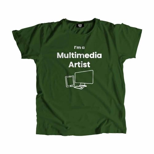 T-shirt Multimedia Artist haut de gamme unisexe coloris vert olive