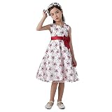 Girls Special Occasion Dresses Size8 Red Dress for Birthday Wedding Party Flower Girl Dress (8-9 Yea