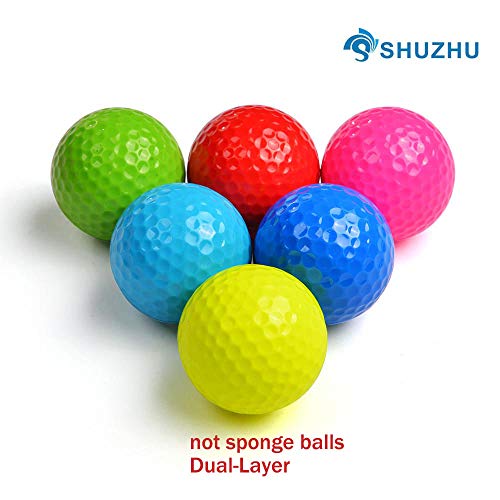 Golf Balls 6Pack Colored Gift Training Novelty Practice Variety Fun Set For All Golfers Kids Blue Green Red Yellow Colorful #TOP1