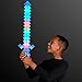 FlashingBlinkyLights Light Up Glowing LED 8-Bit Blue Pixel Sword (Set of 2)