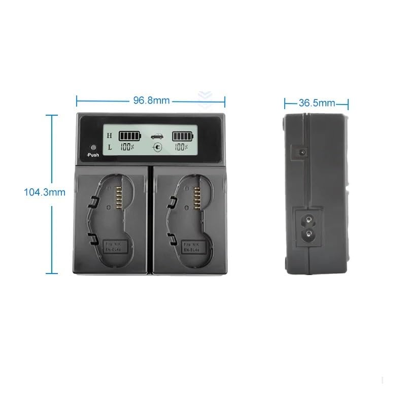 EN-EL4 EN-EL4a Caricabatteria Rapido Doppio, Compatibile Con Fotocamere Nikon, D2H D2Hs D2X D2Xs D3 D3S F6 MH-21(US)