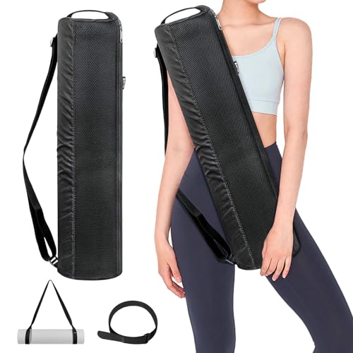 TOPBAG Yoga Mat Bag with Strap 1/4-inch Yoga Mat Holder Exercise Yoga Mat Carrier for Women