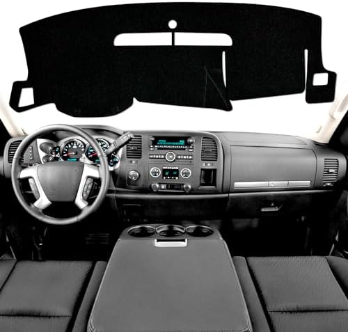Posaid Dash Cover Dashboard Mats For 2014 2018 Chevy Chevrolet Silverado 1500 Gmc Sierra 1500 Interior Dash Cover Mat For 2015 2019 Chevy Silverado Gmc Sierra 2500hd 3500hd Black