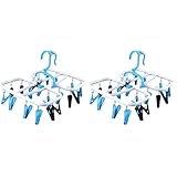 ダイヤ (Daiya) 洗濯 物干し 小型 ハンガー 干し分け角ハンガー 20ピンチ 室内 屋外 ジーンズ 小物干し 室内物干し 横33cm×縦26cm×高さ24cm 057544 (× 2)