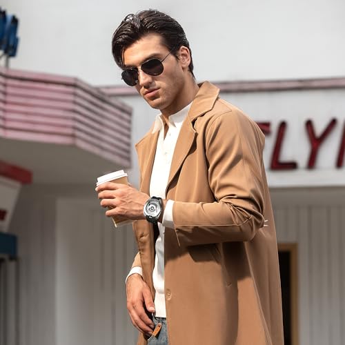 Image of TSAR BOMBA Watches for Men Automatic Watches Stainless Steel Mechanical Mens Watches Japan Movement Viton Strap Men's Wrist Watches Interchangeable 100m Waterproof Luxury Designer Watches Gift for Men
