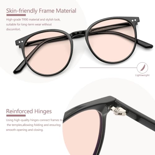 Image of Indoor FL-41 Rose Tinted Migraine Glasses for Light Sensitivity