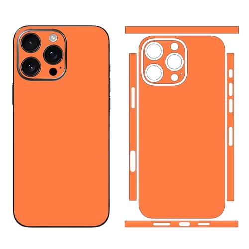 Film de protection en vinyle orange iPhone 16 Pro Max évite rayures dos