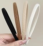 Huachi Thin Headbands for Women Trendy Headbands for Women’s Hair No Pressure, Skinny Cute Headband for Girls, Knitted Head Bands Fashion Hair Accessories 4PCS