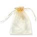 Produktbild PLECUPE 100 Stück Organzasäckchen Organza Beutel Tunnelzug Hochzeit Säckchen, 30 x 40cm Schmuckbeutel Drawstring Organza Bags Säckchen Beutel für Geschenke Schmuckaufbewahrung Verpacken - Gold