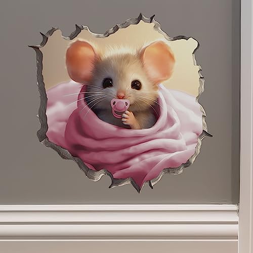 Vinilo decorativo 'It's a Girl Mouse' 5x5 pulgadas miniatura 1